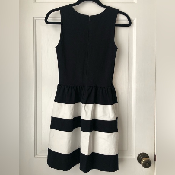 LOVE ADY womens small dress Black white stripes teacup sleeveless fit flare tank - Picture 10 of 13